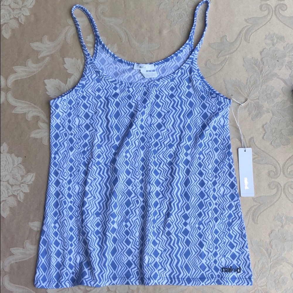 Naked Blue & White Tank Top